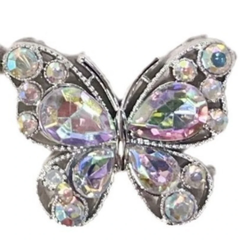5 قطع جديدة من الحلي الراتنجية الأنيقة على شكل فراشة مرصعة بالأحجار الملونة اللامعة، مناسبة لصناعة المجوهرات وتزيين حافظات الهواتف