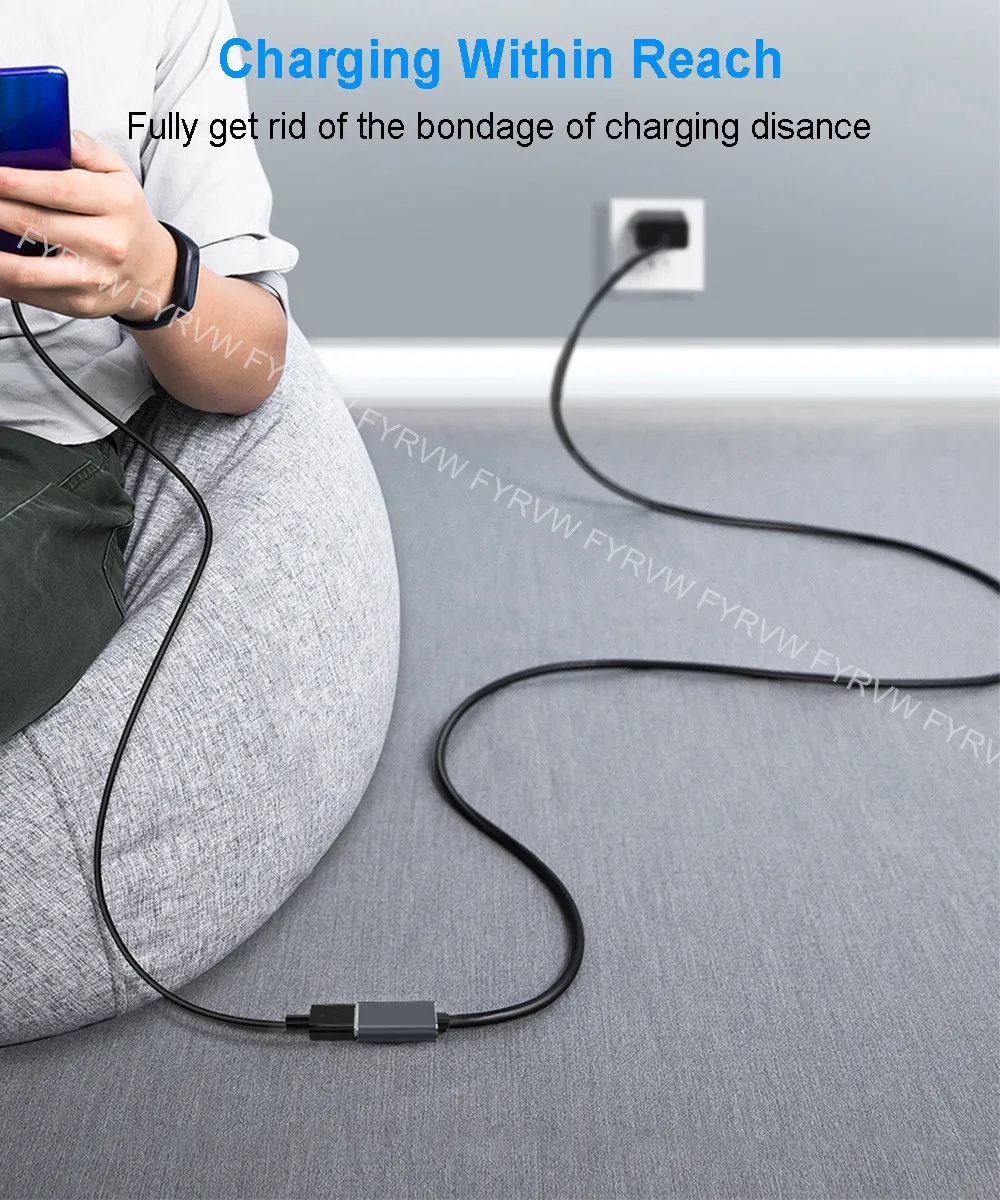 USB3.2 Verlängerungskabel USB C 10 Gbit/s OTG-Kabel Flash-Laufwerk Verlängerungskabel für PC Tastatur Webcam GamePad Daten USB OTG HUB-Kabel – Detail 4
