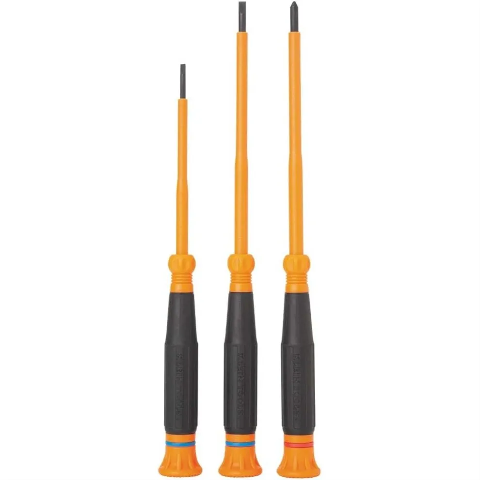 

Precision Insulated Screwdriver Set 3-Piece Mini Screwdrivers With Phillips And Slotted Tips For Electronics Repair