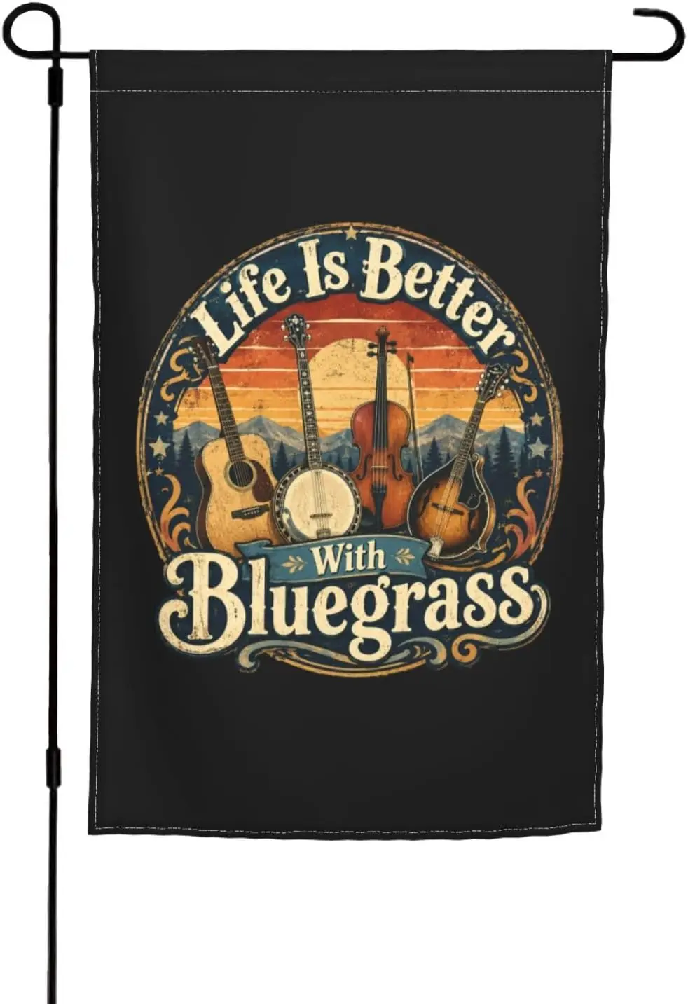 Garden Flag Life Is Better With Bluegrass For Outside 12x18 Inch Double Sided Decorations For Yard2 yyi