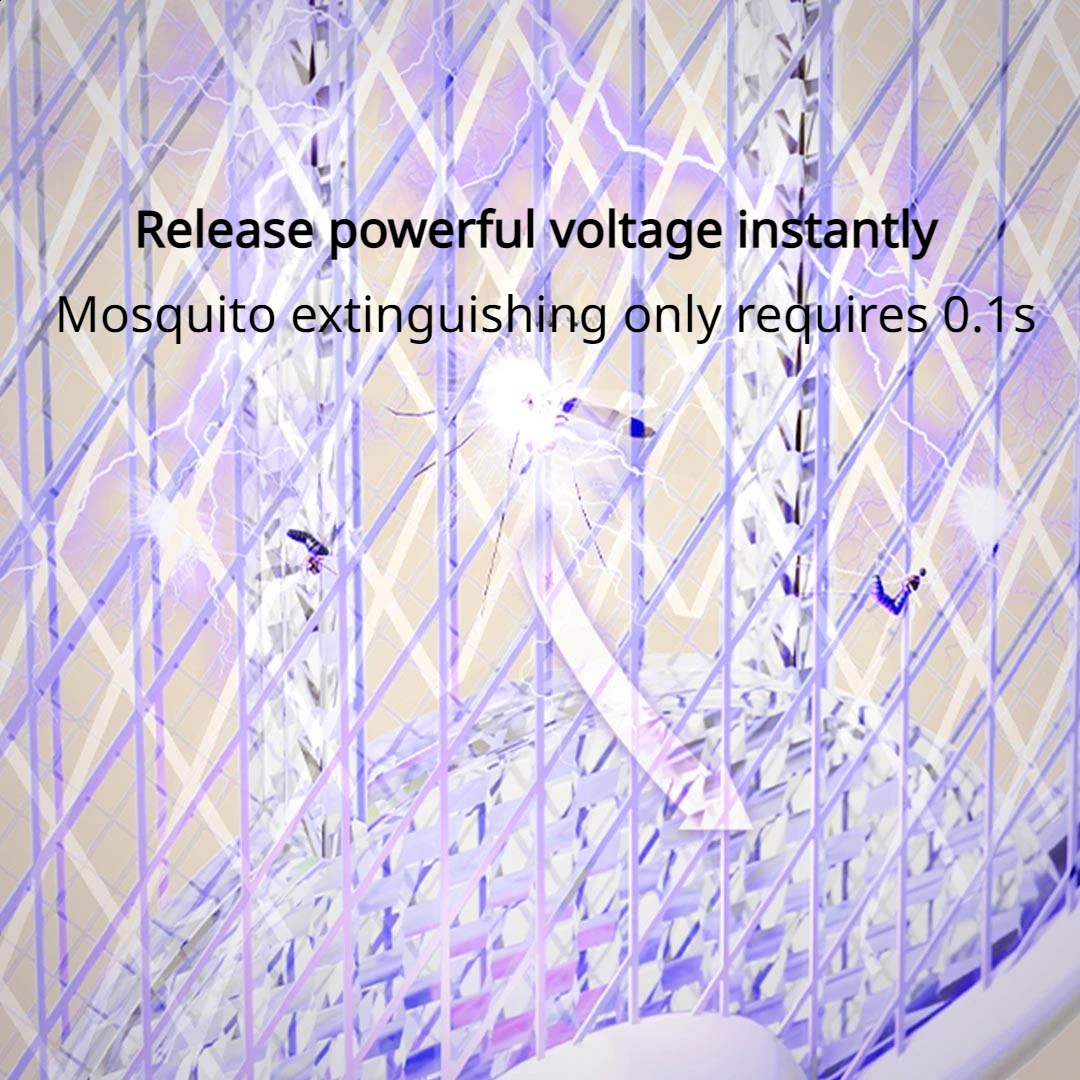 Youpin Xiaomi Electric Mosquito Swatter Mosquito Killer USB Rechargeable Angle Adjustable Electric Bug Zapper Bat Insect Summer images - 6