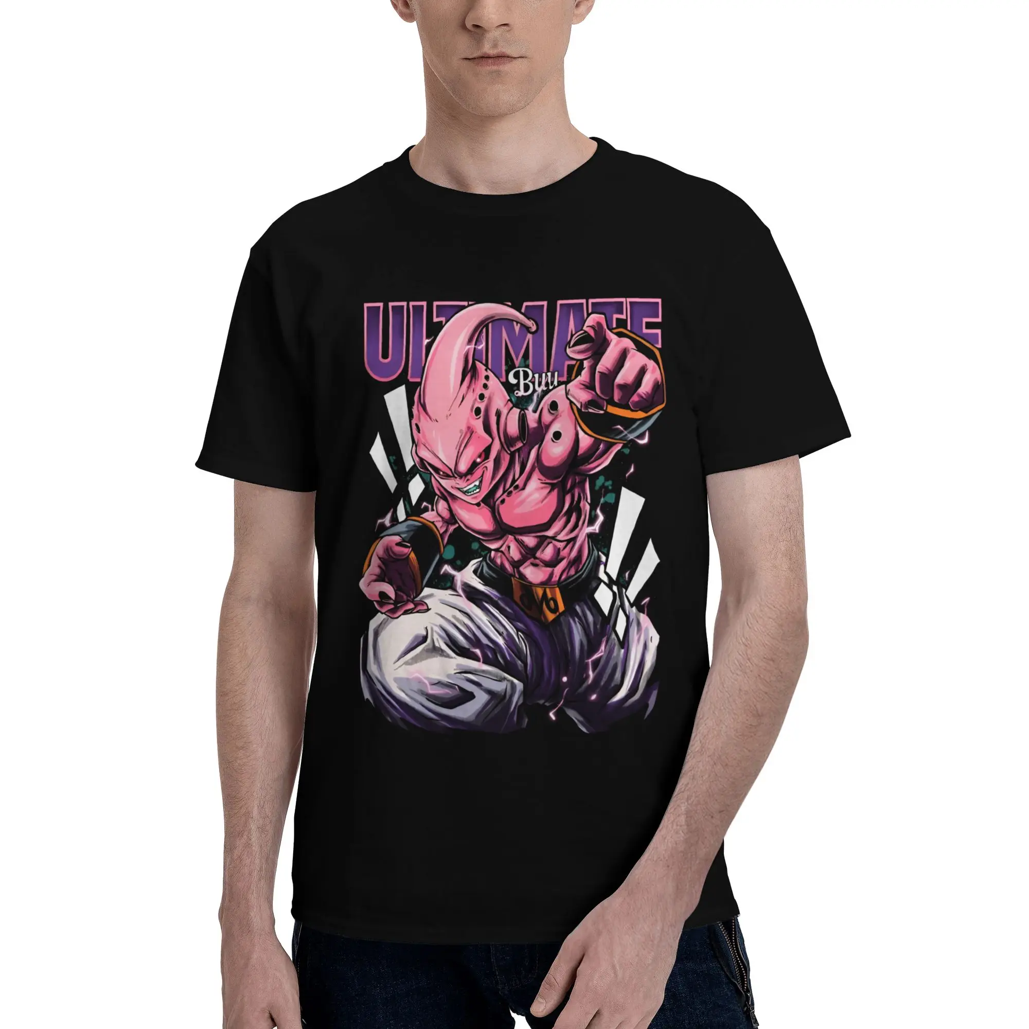 

Retro D-Dragon B-Ball Supers Buus T-shirt Men's Novelty T Shirt Short Sleeve 100% Cotton Vintage Anime Print Tshirt Tees Tops