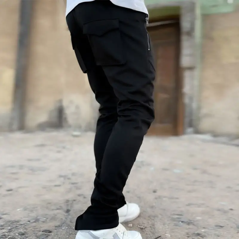 Invisible Open Crotch Outdoor Sex Pants Male Travel Jogger Sweatpants Men Loose Casual Trousers with Pocket Tactical Cargo Pants