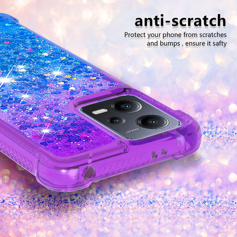 Glitter Phone Case on for Funda Xiaomi Redmi Note 12S 12 Pro Cases Xiomi Bling Shiny Sequin Dynamic Liquid Quicksand Back Cover