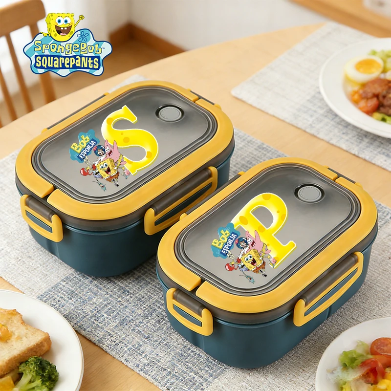 

SpongeBob SquarePants Lunch Box Girl Boy Insulated Boxes Cartoon Bento Box Student Large Capacity Dinner Pail Children Tableware