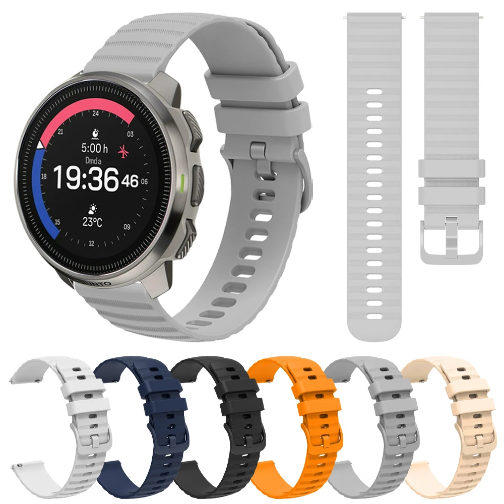 20mm 22mm band voor SUUNTO VERTICAL 9 5 piek DLC/PRO 3 fitness horlogeband voor SUUNTO RACE ademende sport siliconen armband