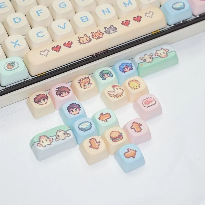 Mifuny Star Dew Valley Story Keycap Pixel PBT Симпатичная механическая клавиатура на заказ ТермосублимацияDIY Cherry Profile Боковая резьба