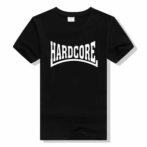 Short -sleeved casual t -shirt with masculine neckline, fashion shirt, cotton tees, hardcore t -shirt 6 Main Sales Hardcore T -Shirt - №4