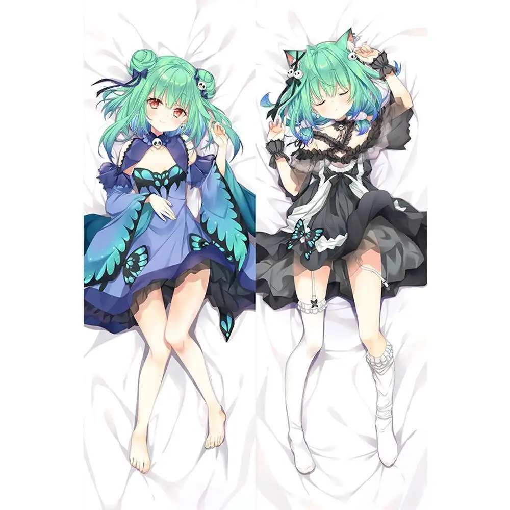 أنيمي Hololive Vtuber Uruha Rushia Dakimakura هينغ الجسم حالة DIY وسادة الخوخ الجلد/2Way التريكو وسادة غطاء 6 أحجام