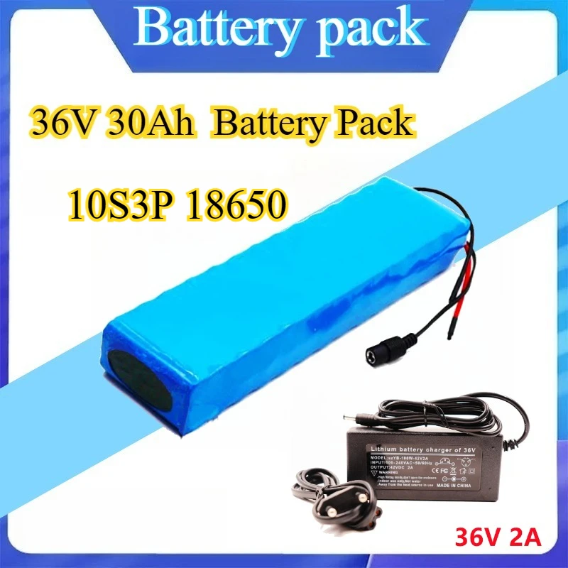 

10S3P 36V 30Ah Battery Ebike Battery Pack 18650 Li-Ion Battery 500W High Power and Capacity 42V Motorcycle Scooter with Charger