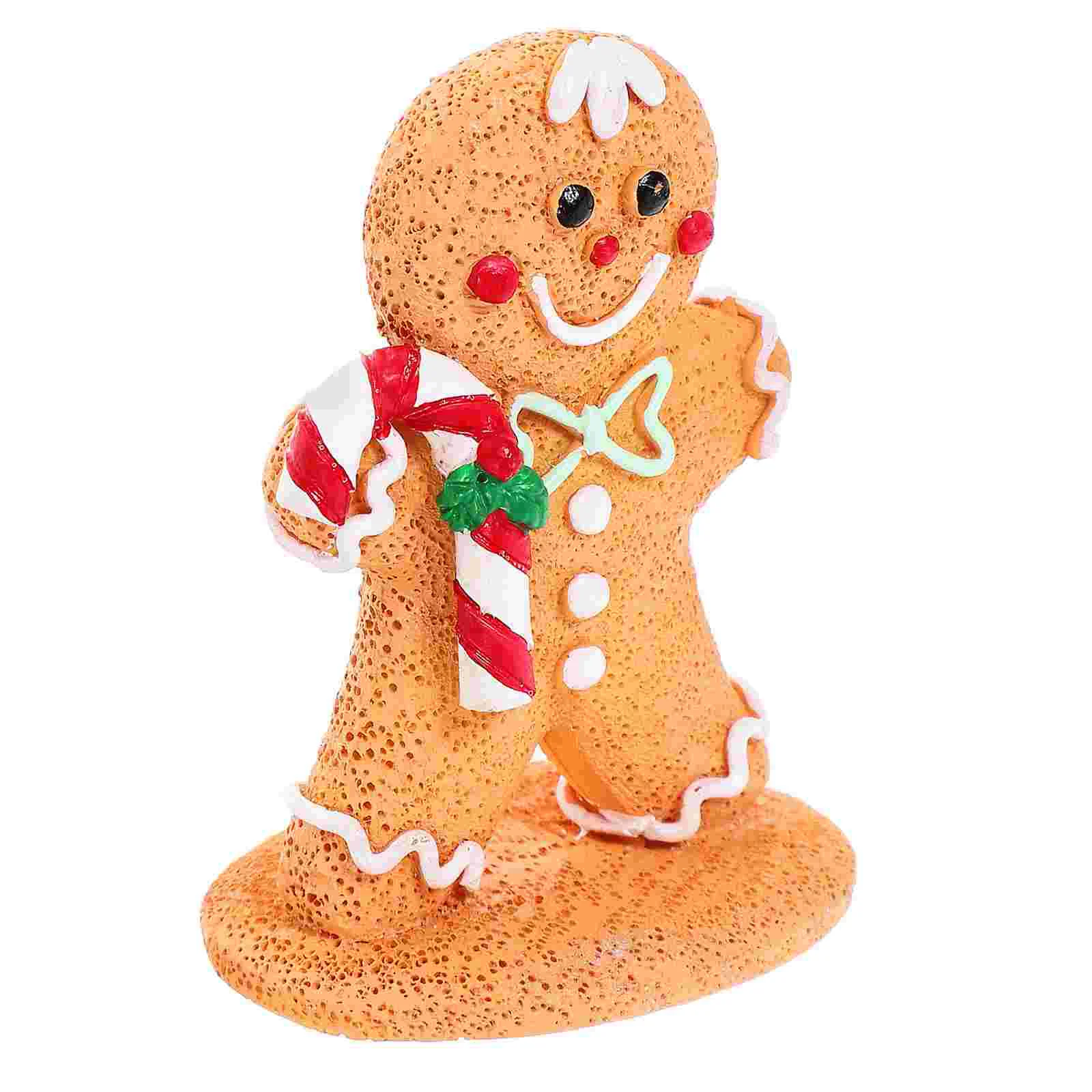 2PCS Miniature Man nament Festive Christmas nament Christmas Gingerbread Man Window Table Decor Perfect Holiday Gift