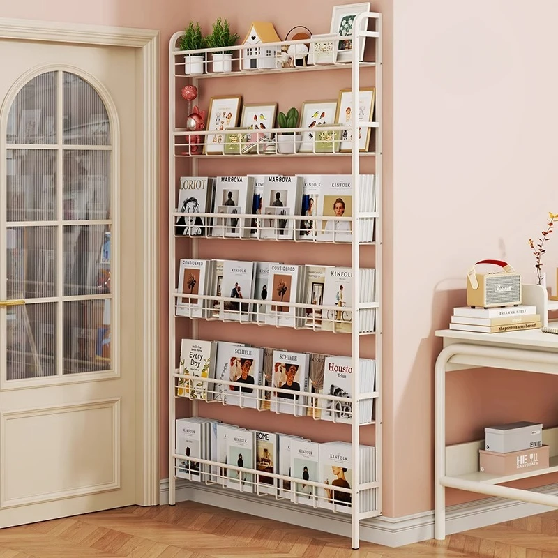 Children's bookshelf books picture book integrated storage rack aisle ultra-thin multi-layer storage rack storage cabinet