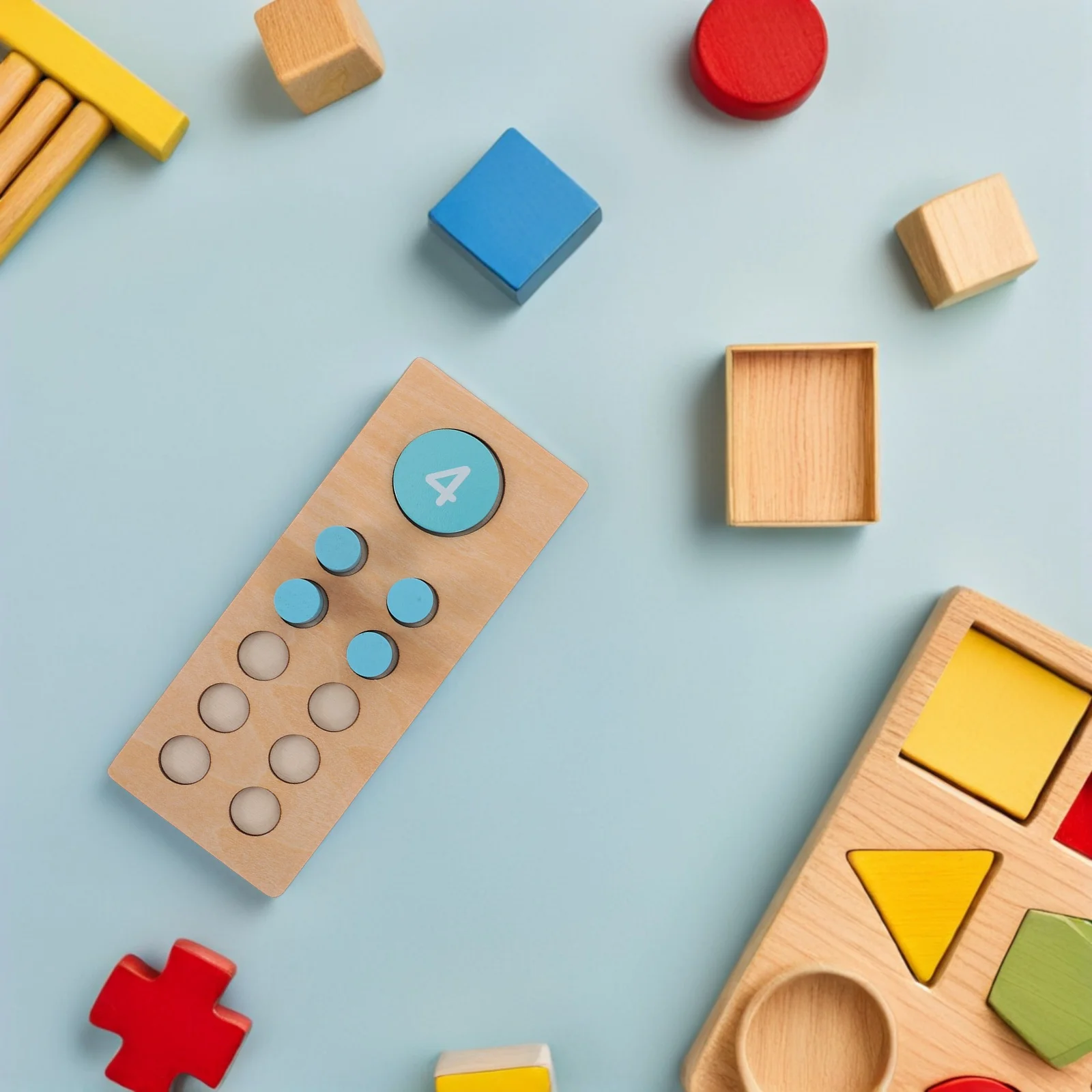 

Children's Math Teaching Aids Counting Learning Toy Counter Kids Tools Base Ten Blocks for Carry Calculation Counters