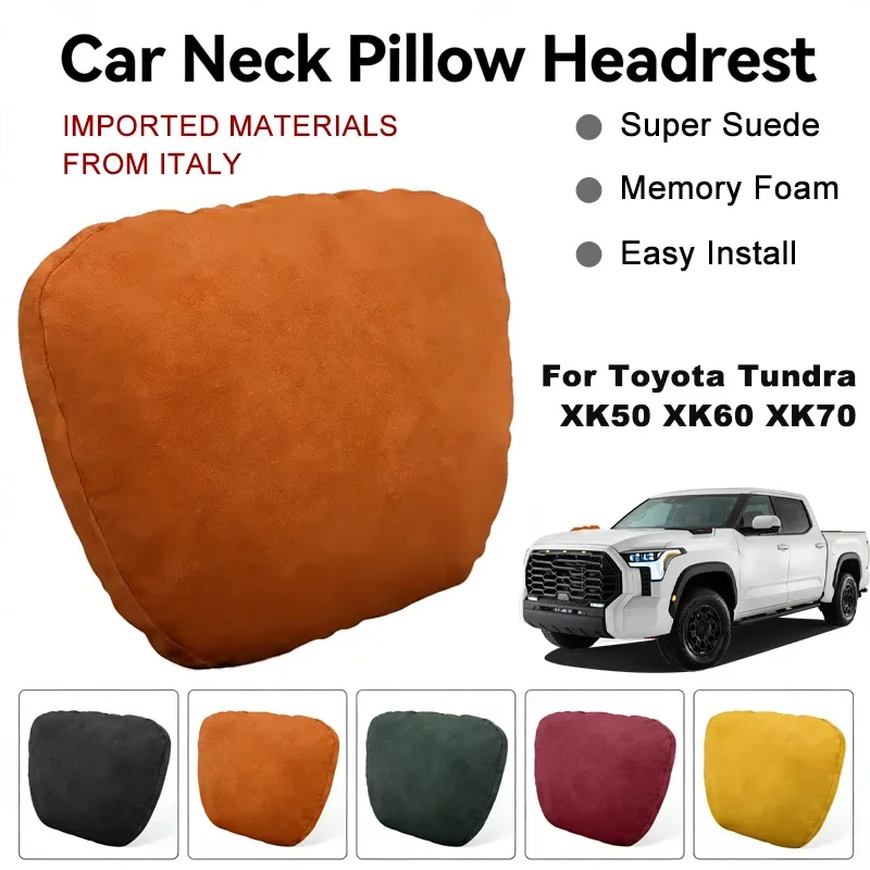 Coussin de soutien pour le cou et la tête en daim italien pour Toyota Tundra XK50 XK60 XK70, accessoires intérieurs auto