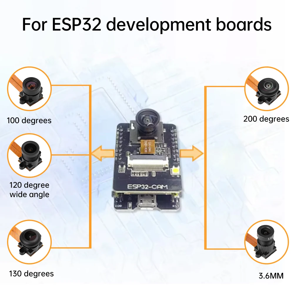 OV5640 Camera Module for ESP32 CAM Camera Module 5 Million Pixels 100 120 130 200 Degree DVP Interface