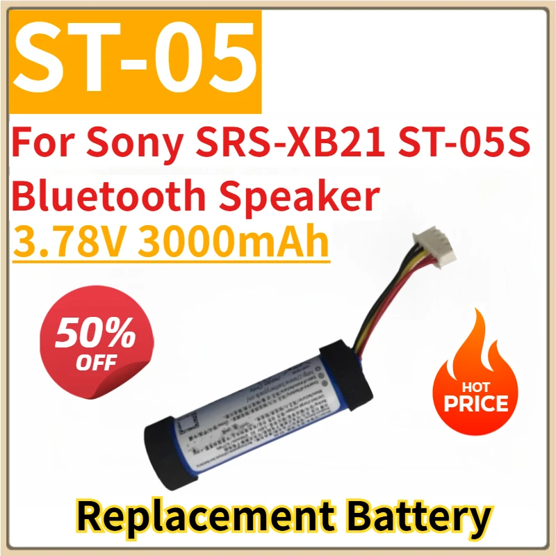 

New Replacement Battery 3.78V 3000mAh ST-05 for Sony SRS-XB21 ST-05S Bluetooth Speaker