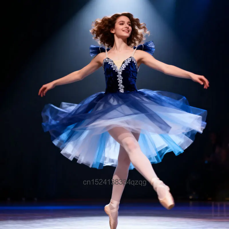 

Балетное платье из бархата и жесткой сетки, 5 цветов, для детских балетных выступлений, взрослое балетное платье для представления «Лебединое озеро»