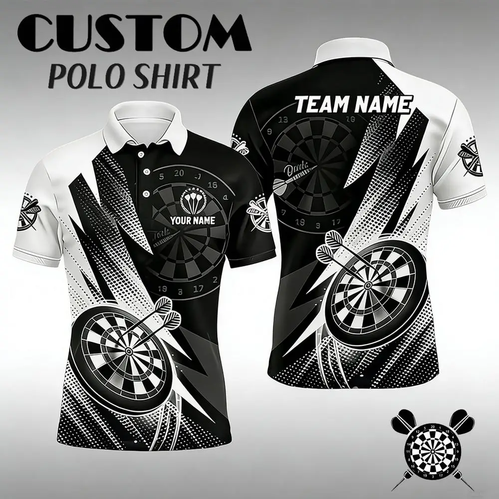 

Custom Name Team Darts Jersey 3D All Over Print Men's Short Sleeve Polo Shirt Unisex Quick-drying And Breathable Golf Shirt