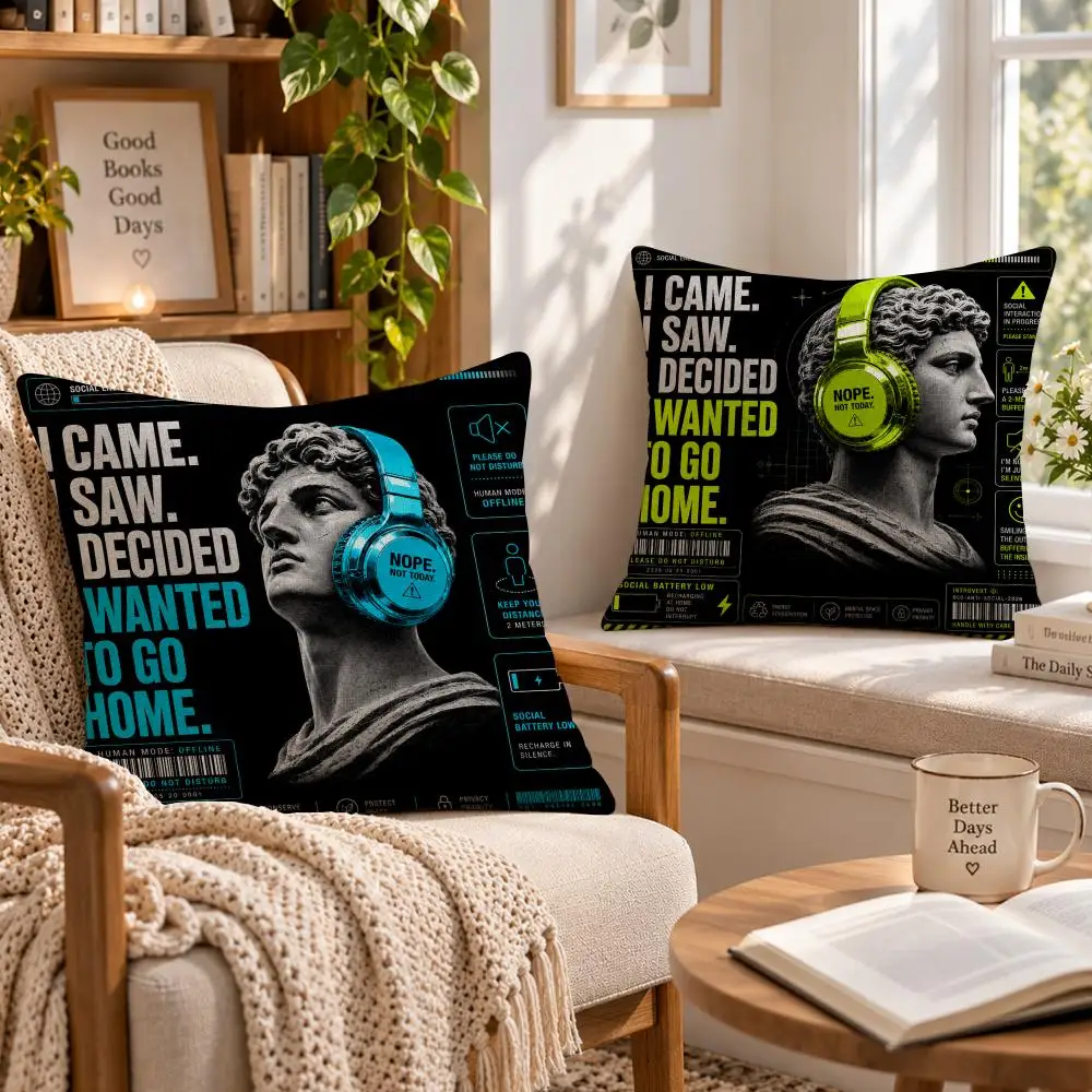 Series Drama T-The Dynamic Boundary Cushion Cover Soft Short Cover Washable Sofa Bed Dorm Garden Home Office Chair Decor