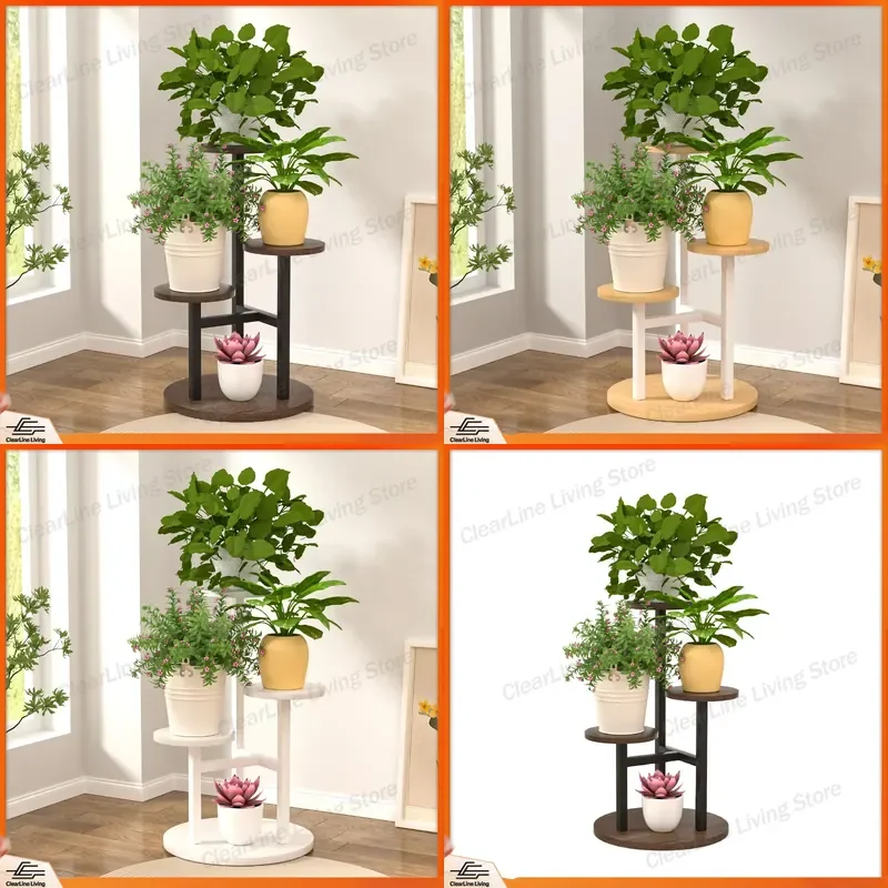Indoor Flower Rack Living Room Balcony Wrought Iron Plant Stand Household Simple Floor to Ceiling Multi Layer Shelf for Pots