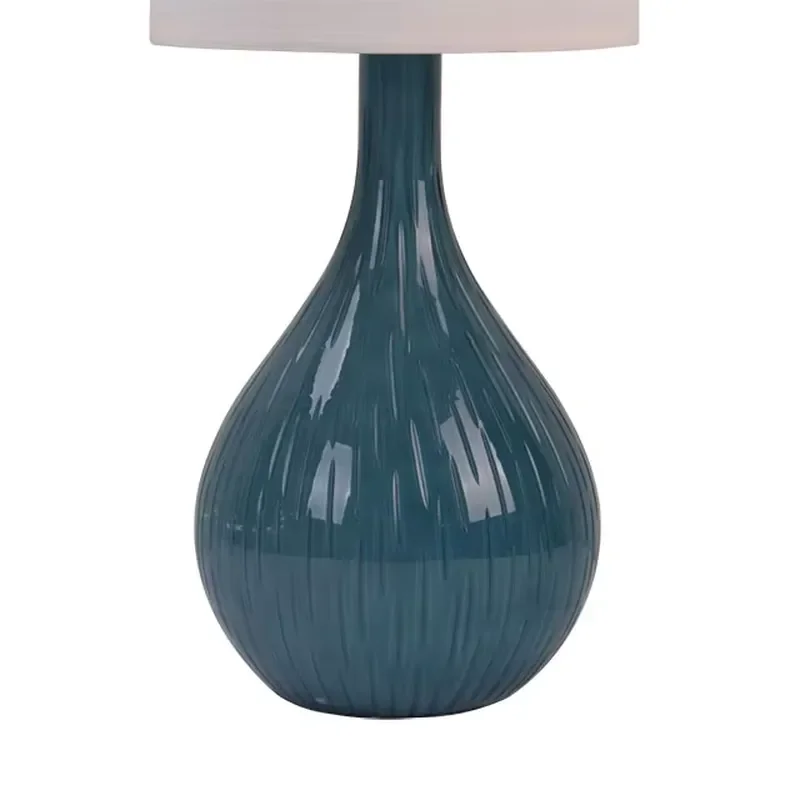 Restaurant Handicraft Blue Glass Table Lamp Hotel Beside Lamp Home Decor Lighting Table Lamps Home Decor