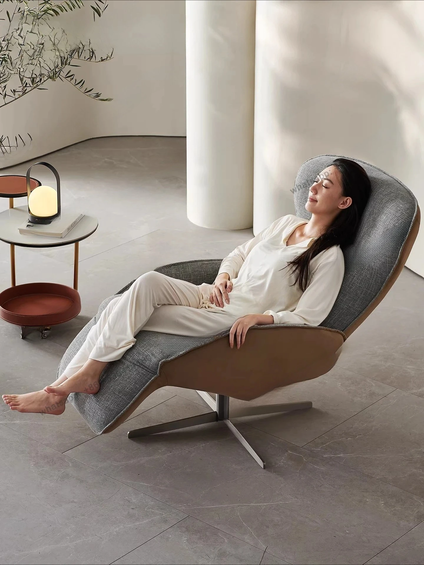 minimalist zero-gravity recliner living room household 360 ° rotating single sofa chair