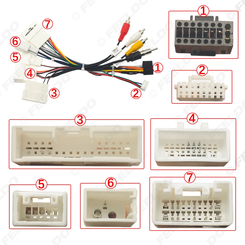 Car 16pin Power Cord Wiring Harness Adapter For Toyota Prado/Sienna/RX330/Sequoia/Tundra/RX300 Installation Head Uni