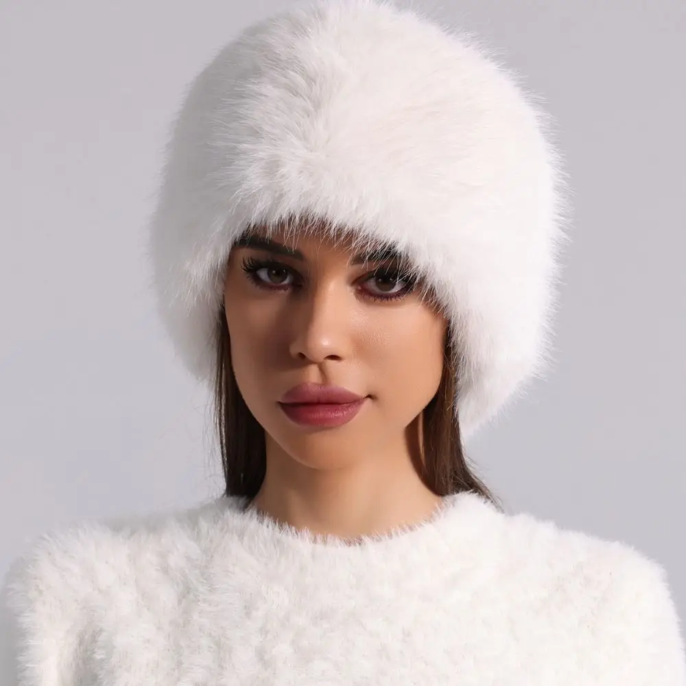 New Plush Woolen Cap Windproof Keep Warm Empty Top Ear Protection Mongolian Hat Winter
