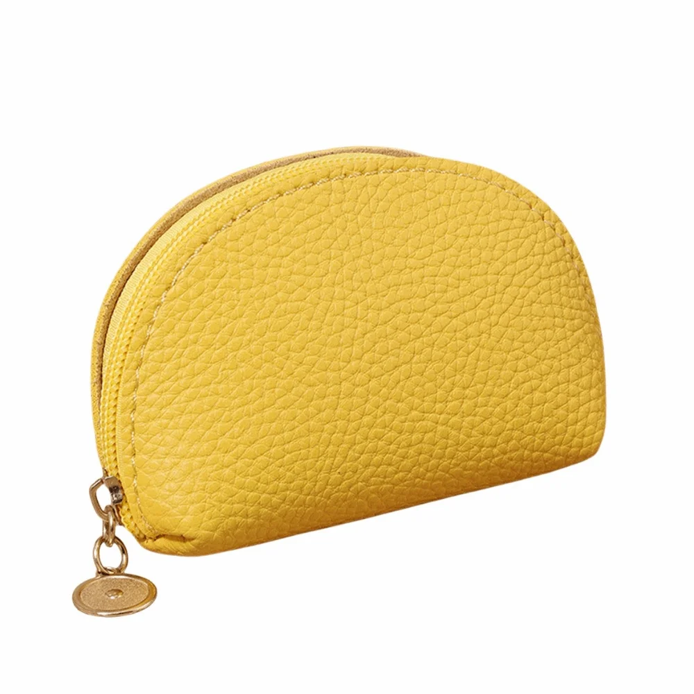 Casual Unique Mini Coin Purse Portable PU Leather Card Storage Pouch Practical Large Capacity Women's Wallet Women Men