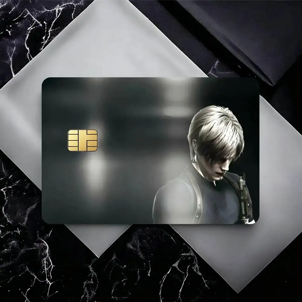 L-Leon handsome S Kennedy   Credit Card Public Transportation Cards Protective Sticker Waterproof Card Face Decoration