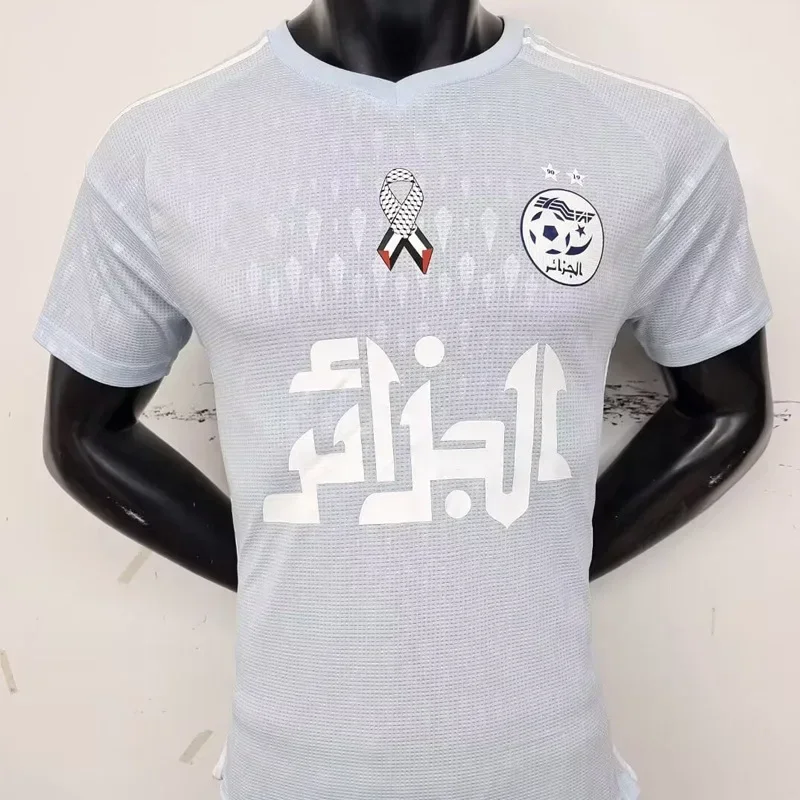 Sommer Neu 25-26 Bedrucktes Algerien Sonderedition Fußballtrikot 3D-Gedrucktes Modisches Kurzarm-T-Shirt für Herren und Damen – Detail 6