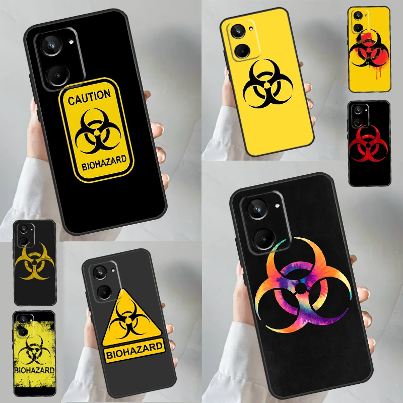 Biohazard Symbol Logo Case For Realme C51 C55 C53 C35 C33 C30 C67 C21Y C25s C15 9 10 11 12 Pro Plus GT Neo 5 Cover