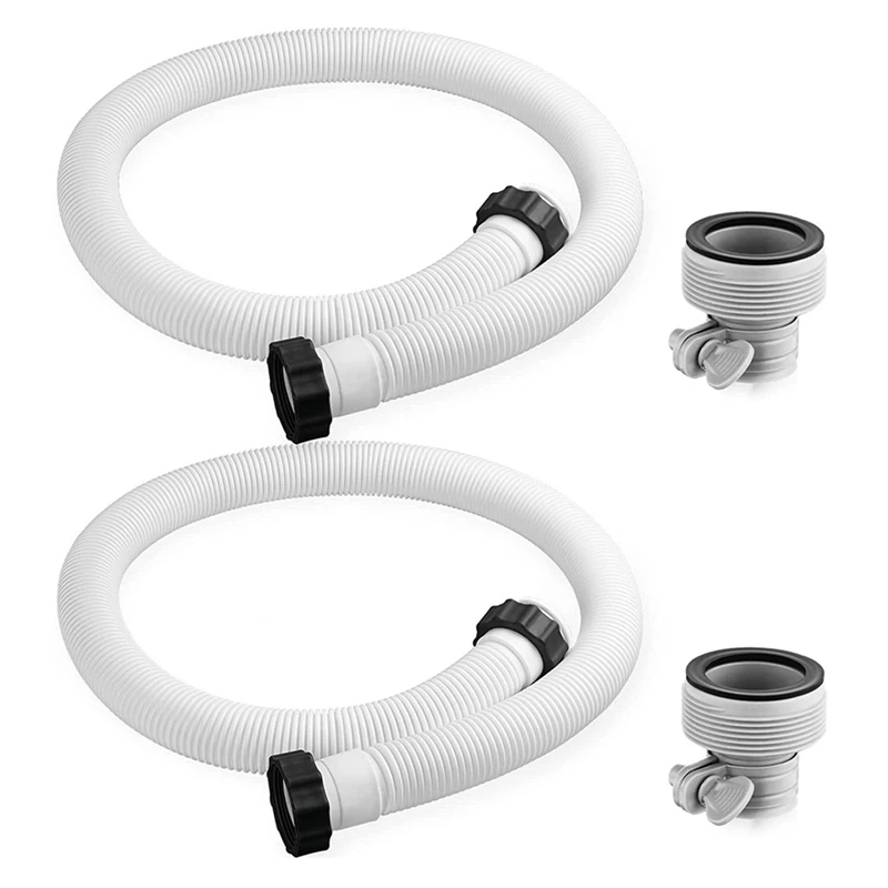 Intex piscina longa bomba mangueiras adaptador, 1,5 indiâmetro, sistema de água salgada, piscinas acima do solo, 59in, bomba de filtro