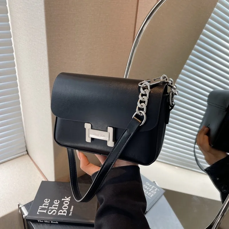 

Luxury Fashion Women's Shoulder Bag Designer Leather Crossbody Bag Classic Retro Handbag With Removable Chain Strap