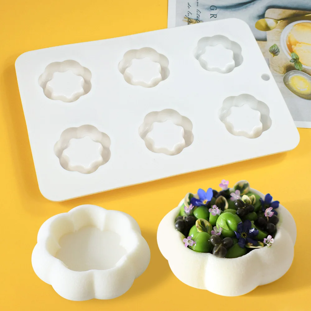 3D Flat Round Silicone Cake Mold for Chocolate Mousse Jelly Pudding Pastry Ice Cream Dessert Bread Bakeware Pan Tools