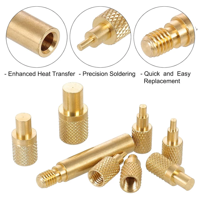 Brass Internal Thread Heat Insert Nut Kit M2-M8 for T65/T85/HS01/Sh72/Sh73 Soldering Iron Tip 3D Print Part M4 M5 M6 M7 M8 Brass
