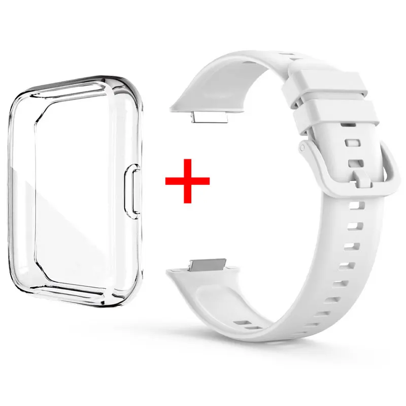 Silicone Watch Strap For Huawei Watch Fit 2 With smart Wrist watchbands sport bracelet correa Huawei Watch Fit2 Strap+tpu+Case image 5