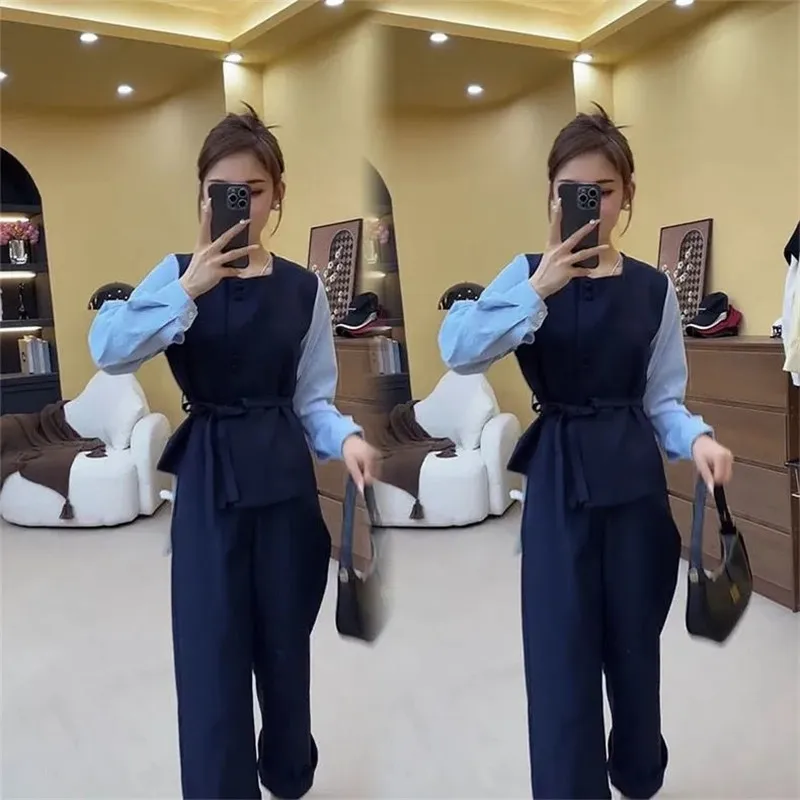 

Women's New Shirt Stitching French Jacket 2025 Spring Autumn Female Korean Version Joker Fashion High-end Suit Shirt Jacket