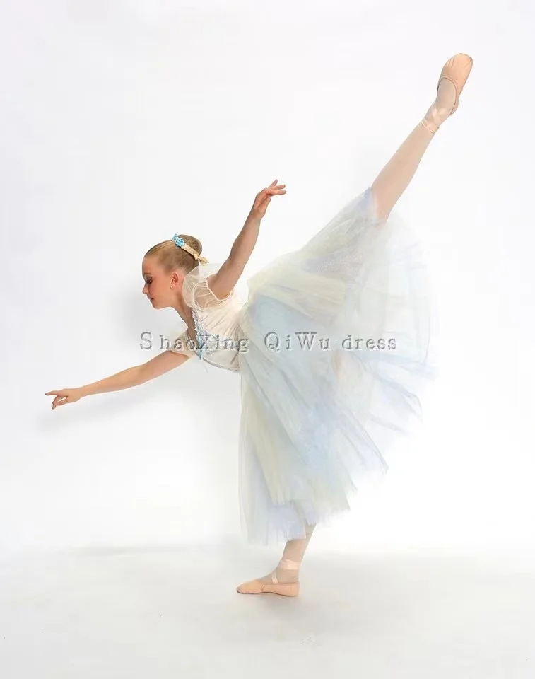 2024 New White Nutcracker Graduation Ballet GDC Competition Long Veil Skirt for Adults and Children Private Customization