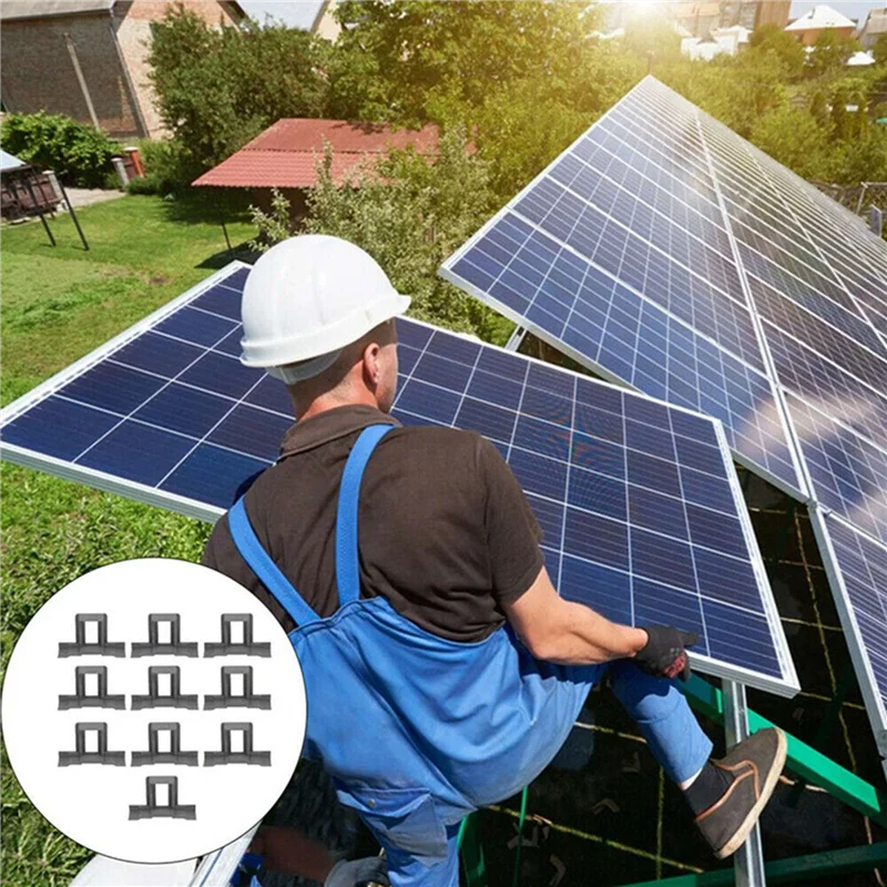 

N04R 90Pc Solar Panel Frames Water Drained Clip Thickness 35Mm PV Panels Auto Remove Stagnant Water Dust Outdoor Tool
