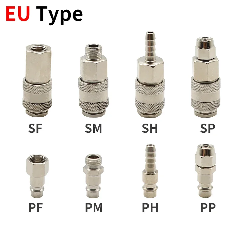 EU Pneumatic Fitting Rapidities Air Hose Connector Coupling Compressor Accessories Quick Release European Raccord Pneumatique