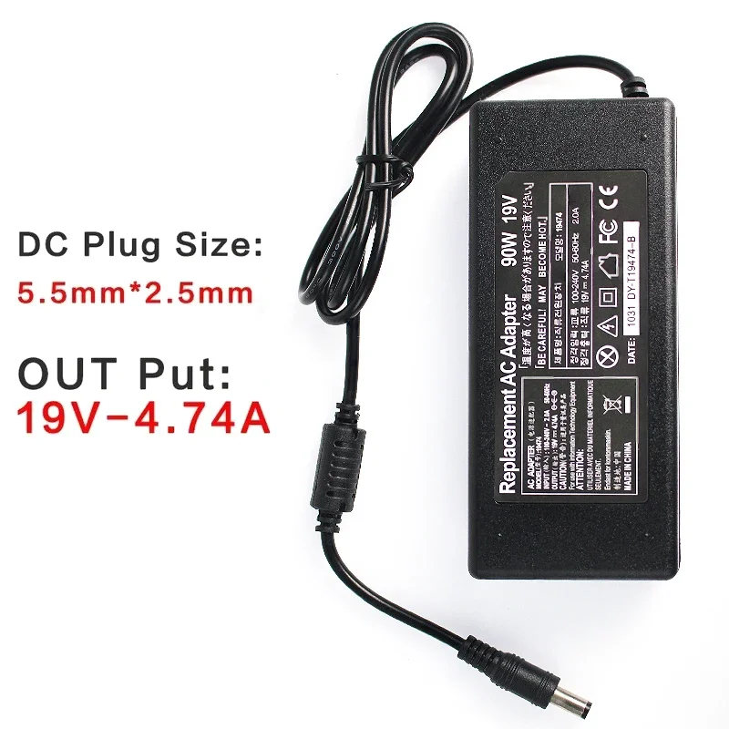 AC DC 19V Power Adapter Supply 4.74A Laptop Power Adapter 19V 4.74A Notebook Charger for Asus K53B K53BY K53E K53F Laptop