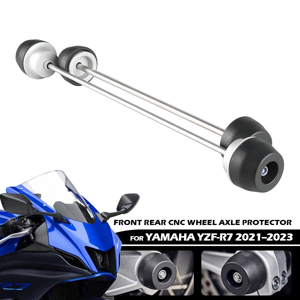 

R7 MT07 FZ07 Motorcycle Front Axle Fork Crash Slider For YAMAHA MT-07 FZ-07 2021 2022 2023 Wheel Axle Slider Anti-Fall Protector