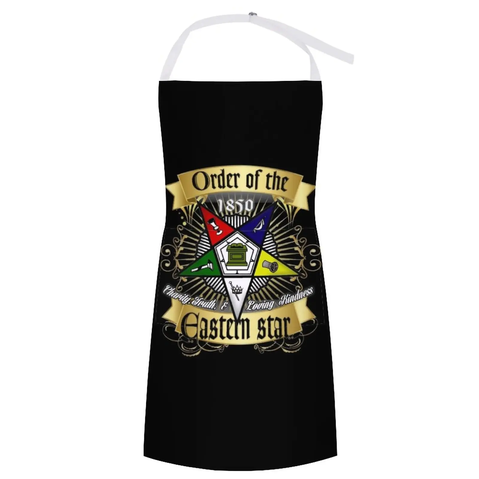 

OES Style Order Of The Eastern Star Logo Sistar Freemason Apron Kitchen Supplies Sexy Apron Hairdresser Apron