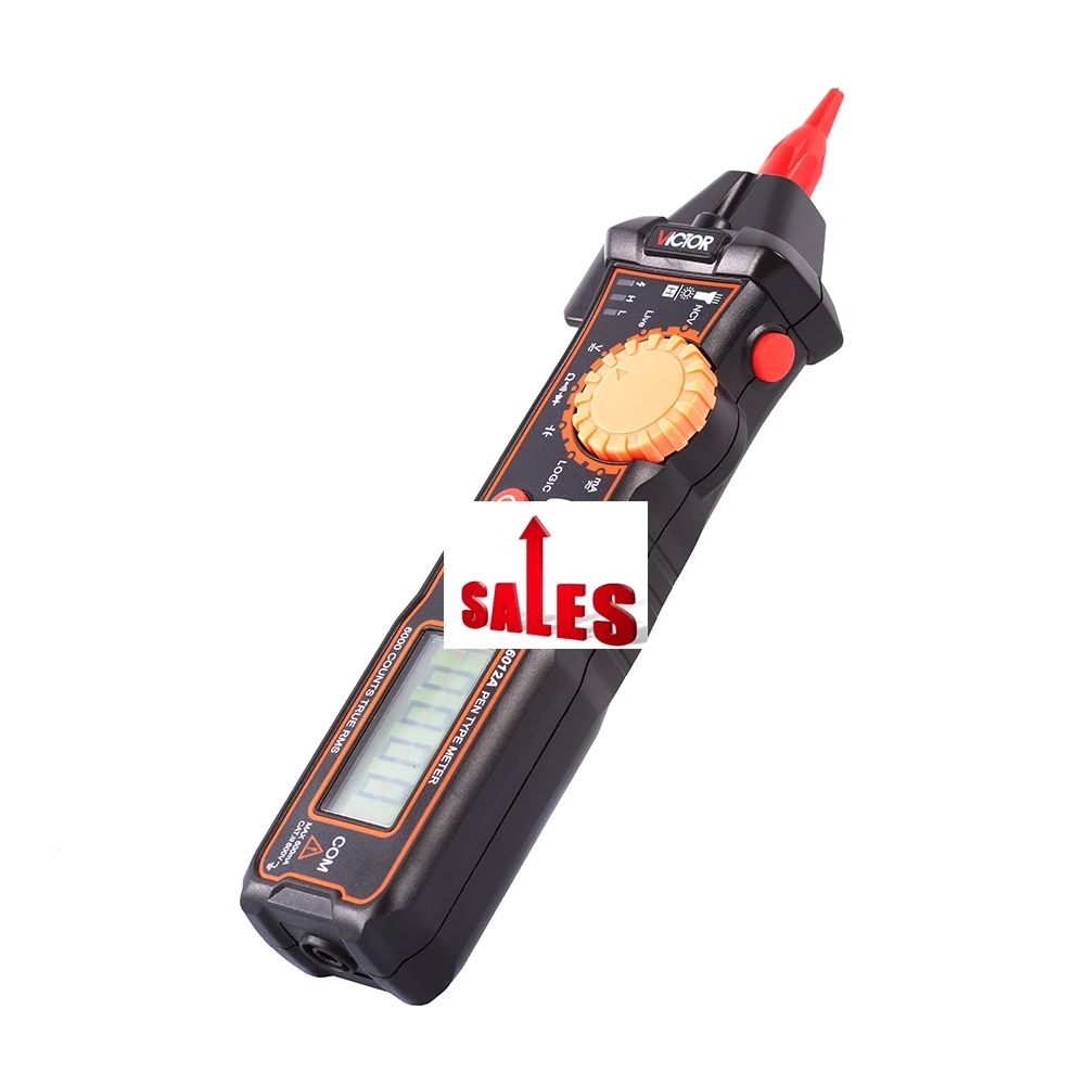 

VICTOR 6012A Non Contact 3 5/6 Digit True RMS Auto Range Pen Multimeter Digital DC AC 600V 600mA NCV Zero Live Line Measurement