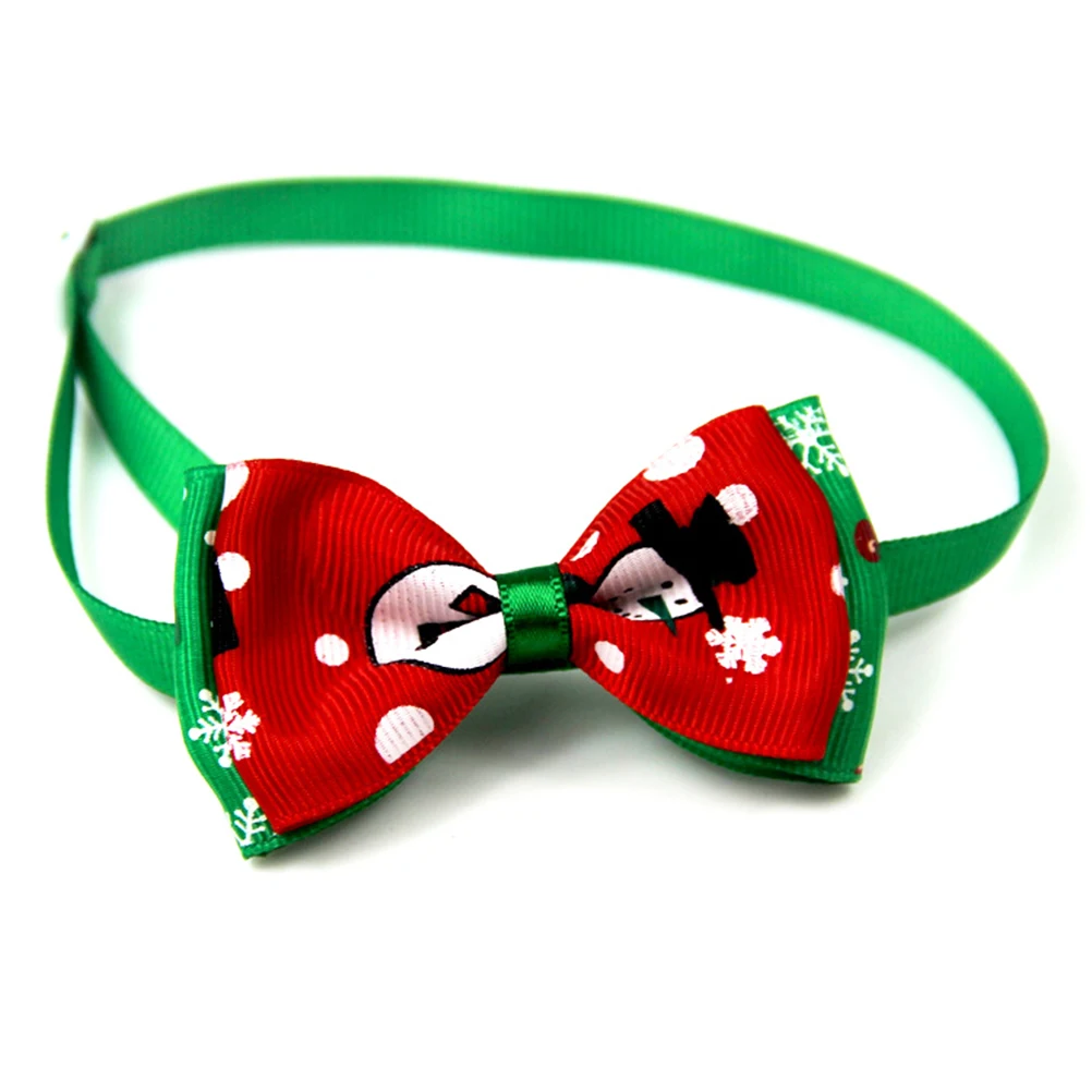 

8 Pcs Pet Bow Tie Adjustable Soft Collar Durable Material Fashionable Christmas Costume Accessories Dog Walking
