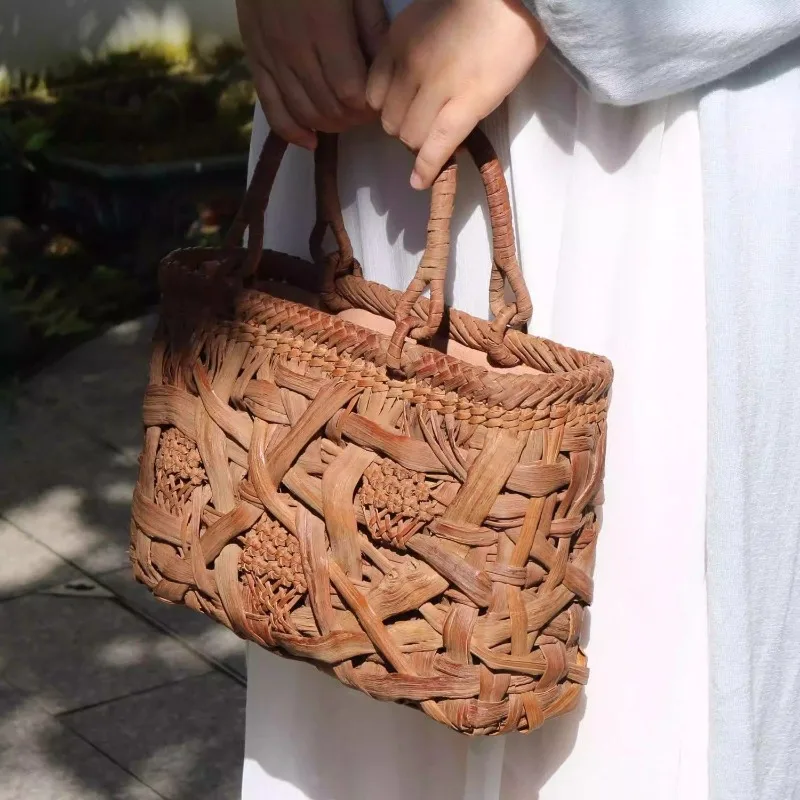 Ethnic style grapevine woven handbag, retro, versatile bag — Japanese grapevine