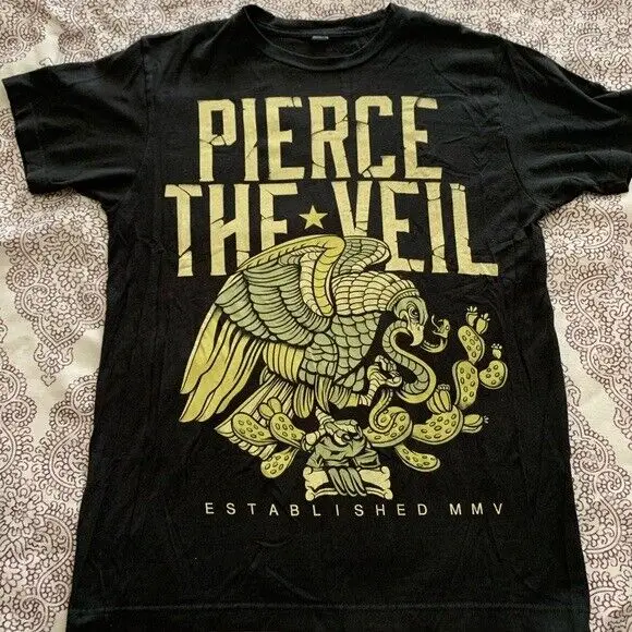 Pierce The Veil Band Established Black Short Sleeve Cotton T-Shirt Vn0414