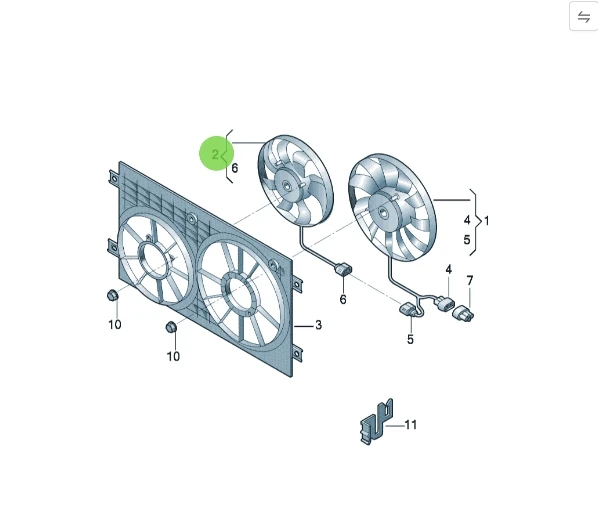 unique Volkswan Bora OEM Air Condensers Radiator Fan With Part Numbers 1KD 959 455 C