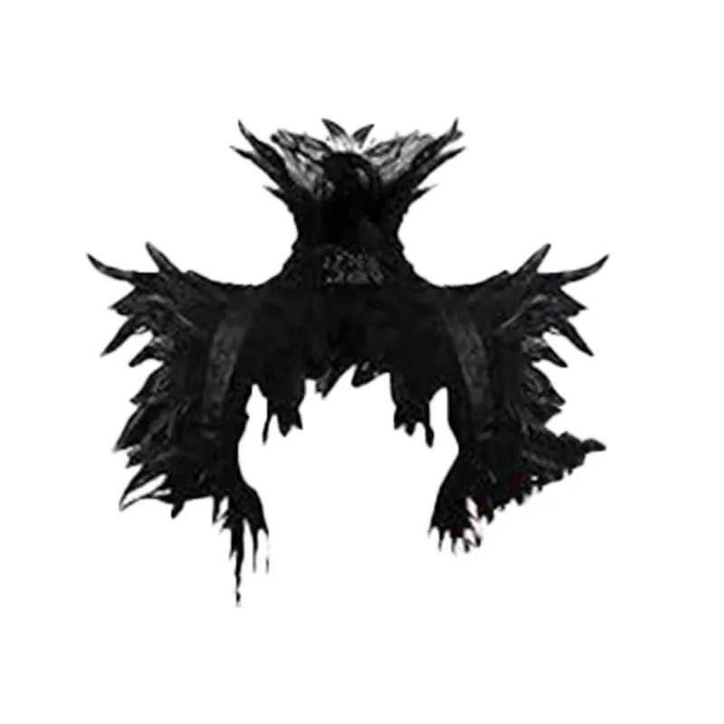 Schwarzer Latex Teufel Horn Kopfschmuck für Halloween Kostüm Partys Hexe Cosplay Dornröschen Fluch Prop Maske ​ ​